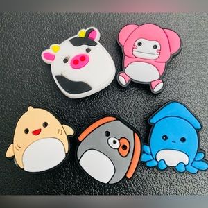 New 5 Pack Squishmallow Shoe Charm Bundle